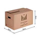 Kit déménagement T3 complet – 40 cartons + 2 rouleaux de mousse + 2 adhésifs avec distributeur et étiquettes Fragile