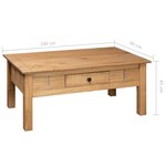 vidaXL Table basse 100x60x45 cm Pin massif Assortiment Panama