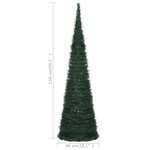 vidaXL Sapin de Noël artificiel pré-éclairé avec guirlandes vert 150cm