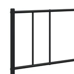 vidaXL Cadre de lit métal avec tête de lit/pied de lit noir 200x200 cm