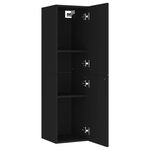 vidaXL Meuble TV Noir 30 5x30x110 cm Bois d’ingénierie