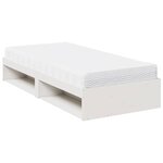 vidaXL Lit de jour avec matelas blanc 100x200 cm bois de pin massif