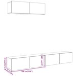 vidaXL Meubles TV muraux 3 Pièces chêne artisanal 100x30x30 cm
