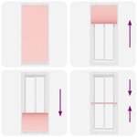 vidaXL Store plissé rose 90x200 cm largeur du tissu 89 4 cm polyester