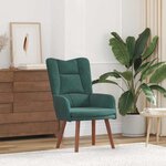 vidaXL Fauteuil relaxant Vert foncé 63 x 67 x 94 cm Velours
