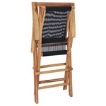 vidaXL Chaises pliables de jardin lot de 2 Bois teck solide et corde