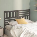 vidaXL Tête de lit Gris 166x4x100 cm Bois massif de pin