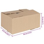 vidaXL Boîte Pliable 50 Pièces Marron 30 x 21.5 x 14 cm Carton