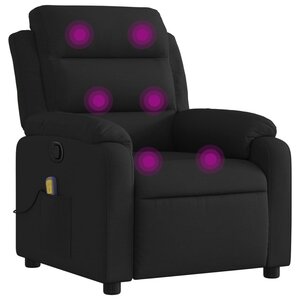 vidaXL Fauteuil de massage inclinable noir tissu