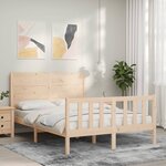 vidaXL Cadre de lit sans matelas bois de pin massif