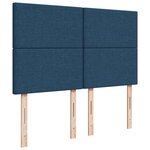 vidaXL Sommier à lattes de lit avec matelas Bleu 140x200 cm Tissu