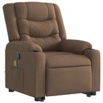 vidaXL Fauteuil de massage inclinable Marron Tissu