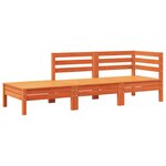 vidaXL Canapé de jardin avec coussins et repose-pied bois pin massif