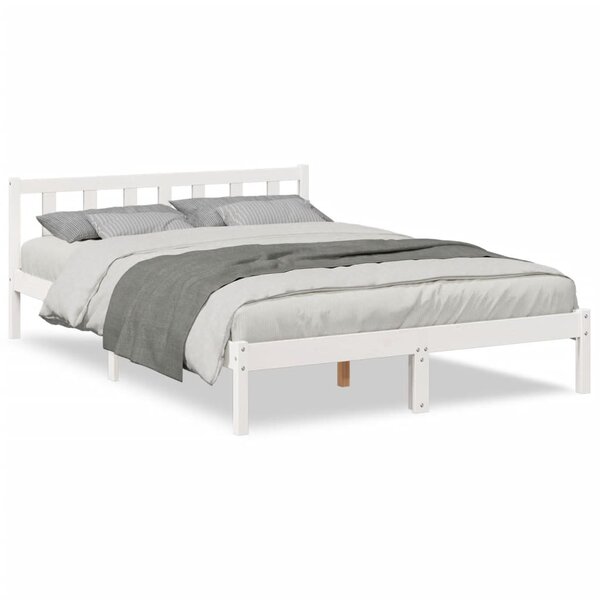 vidaXL Cadre de lit extra long sans matelas 140x210 cm bois massif pin