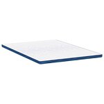 vidaXL Coussins de Matelas Blanc et bleu 160 x 200 cm