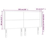 vidaXL Tête de lit avec oreilles Cappuccino 203x16x118/128 cm