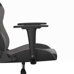 vidaXL Chaise de jeu de massage Noir et gris Similicuir