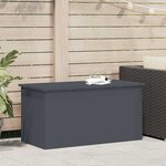 vidaXL Boîte de Rangement Extérieure Anthracite 100 x 50.5 x 50 cm