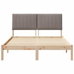 vidaXL Cadre de lit avec tête de lit Marron 135 x 190 cm Pin massif