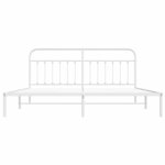 vidaXL Cadre de lit métal sans matelas et tête de lit blanc 193x203 cm