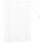 vidaXL Store de Fenêtre avec des rideaux Blanc Aluminium