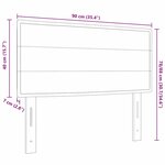Tête de lit design Lines gris foncé 90 cm en tissu