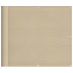 vidaXL Écran de balcon beige 90x800 cm 100  polyester oxford
