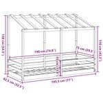vidaXL Lit pour enfants sans matelas blanc 75x190 cm bois pin massif