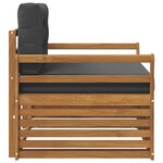 vidaXL Canapé d’extérieur Bois d'acacia massif et polyester