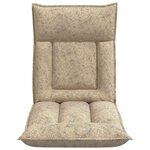 vidaXL Fauteuil de sol ajustable Gris clair Tissu