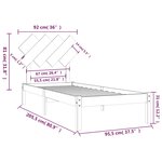 vidaXL Cadre de lit 90x200 cm Bois massif