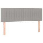 vidaXL Sommier à lattes de lit avec matelas Gris clair 140x190cm Tissu