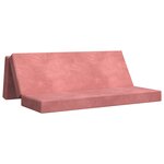 vidaXL Canapé-lit pliable 180 x 67 x 45 cm Rose