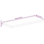 vidaXL Dessus de table 90x20x2 5 cm rectangulaire bois massif manguier