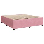 vidaXL Sommier à lattes de lit avec matelas Rose 200x200 cm Velours