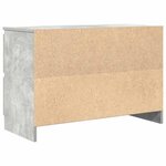 vidaXL Meuble TV gris béton 80x35x54 cm bois d'ingénierie