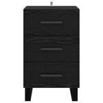 vidaXL Cabinet de chevet Chêne noir 40 x 40 x 66 cm Bois d'ingénierie