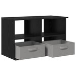 vidaXL Support de télévision avec tiroir Chêne noir 79 x 40 x 48 cm