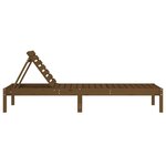 vidaXL Chaise longue marron miel 199 5x60x74 cm bois massif de pin