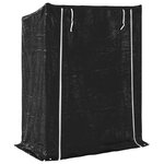 vidaXL Portant de bois de chauffage et housse de pluie acier galvanisé