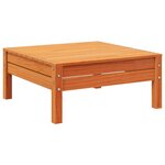 vidaXL Canapé de jardin 4 places cire marron bois de pin massif