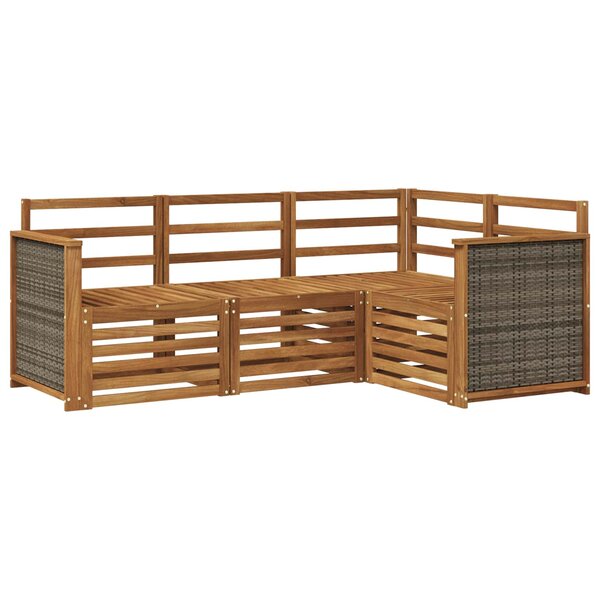 vidaXL Ensemble de canapés d'extérieur 4 pc Polyester
