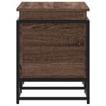 vidaXL Boîte de rangement avec couvercle chêne marron bois ingénierie