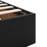 vidaXL Cadre de lit avec matelas Noir 80 x 200 cm Faux cuir