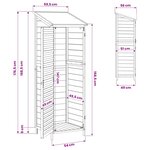 vidaXL Abri de jardin Blanc 59 x 56 x 176 cm Bois de Sapin Massif