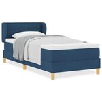 Lit Box Spring vidaXL avec Matelas en Bleu  80x200 cm  Tissu