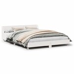 vidaXL Cadre de lit sans matelas blanc 120x200 cm bois de pin massif