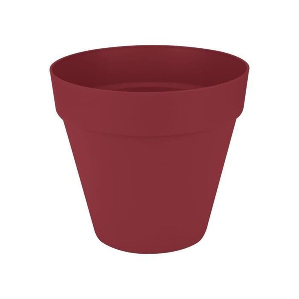 Pot de fleur Loft Urban Rond avec roues - Rouge Ø 48.5 x hauteur 45 cm - Extérieur 100 recyclé