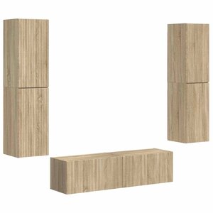 vidaXL Ensemble meuble TV 6 Pièces Chêne Sonoma Bois d'ingénierie