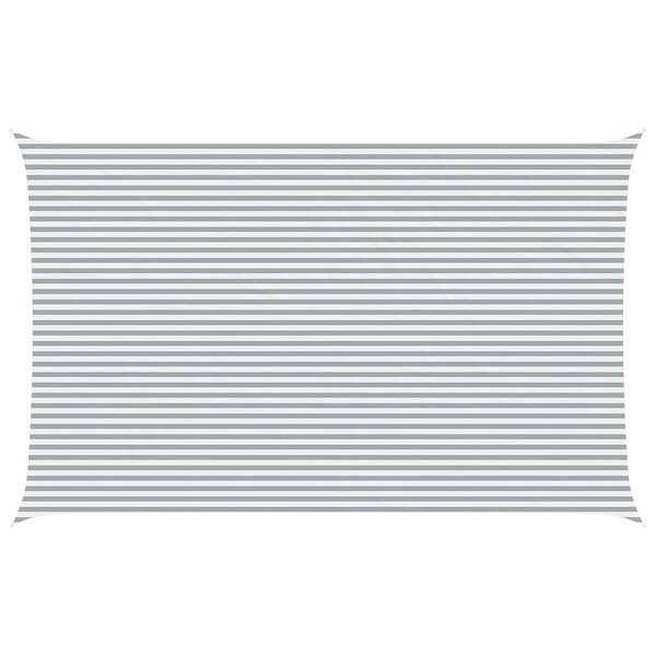 vidaXL Voile d'ombre Gris clair et blanc 8 x 5 m